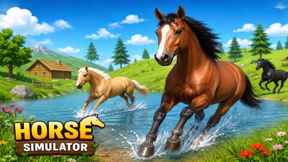 Wild Horse Simulator Racing Games gameplay