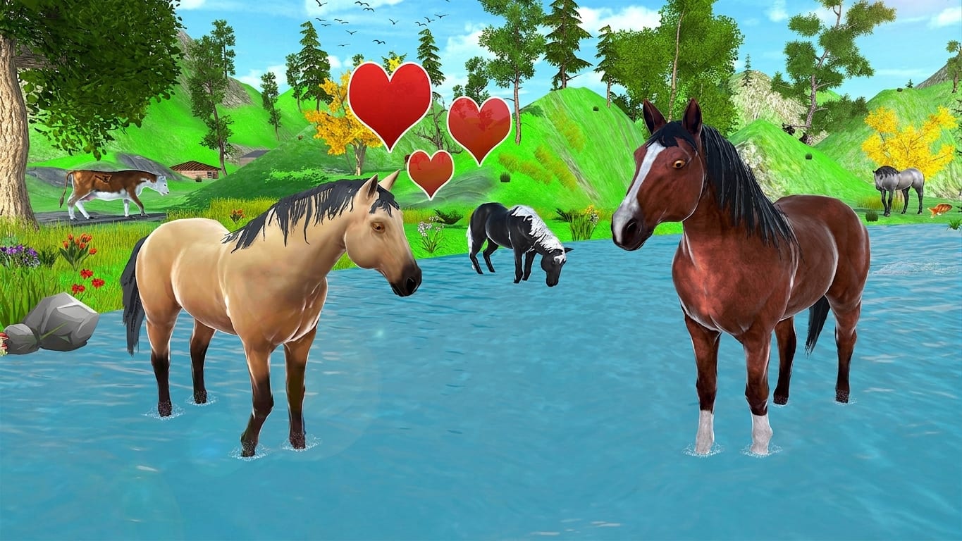 Screenshot 3 - gameplay of Wild Horse Simulator Racing Games